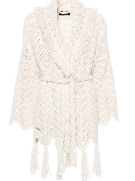 chevron-knit cardigan Women Alanui fringed 0824
